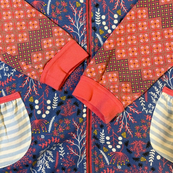 EUC [Matilda Jane] Zip Up <Make Believe> Pink Blue Sweatshirt Jacket | Girls 12 - Picture 9 of 13